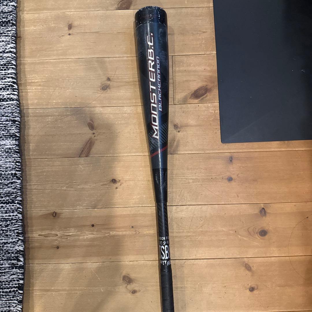 モンスターブラックキャノン軟式バット (少年)80cm ブラック　580g平均