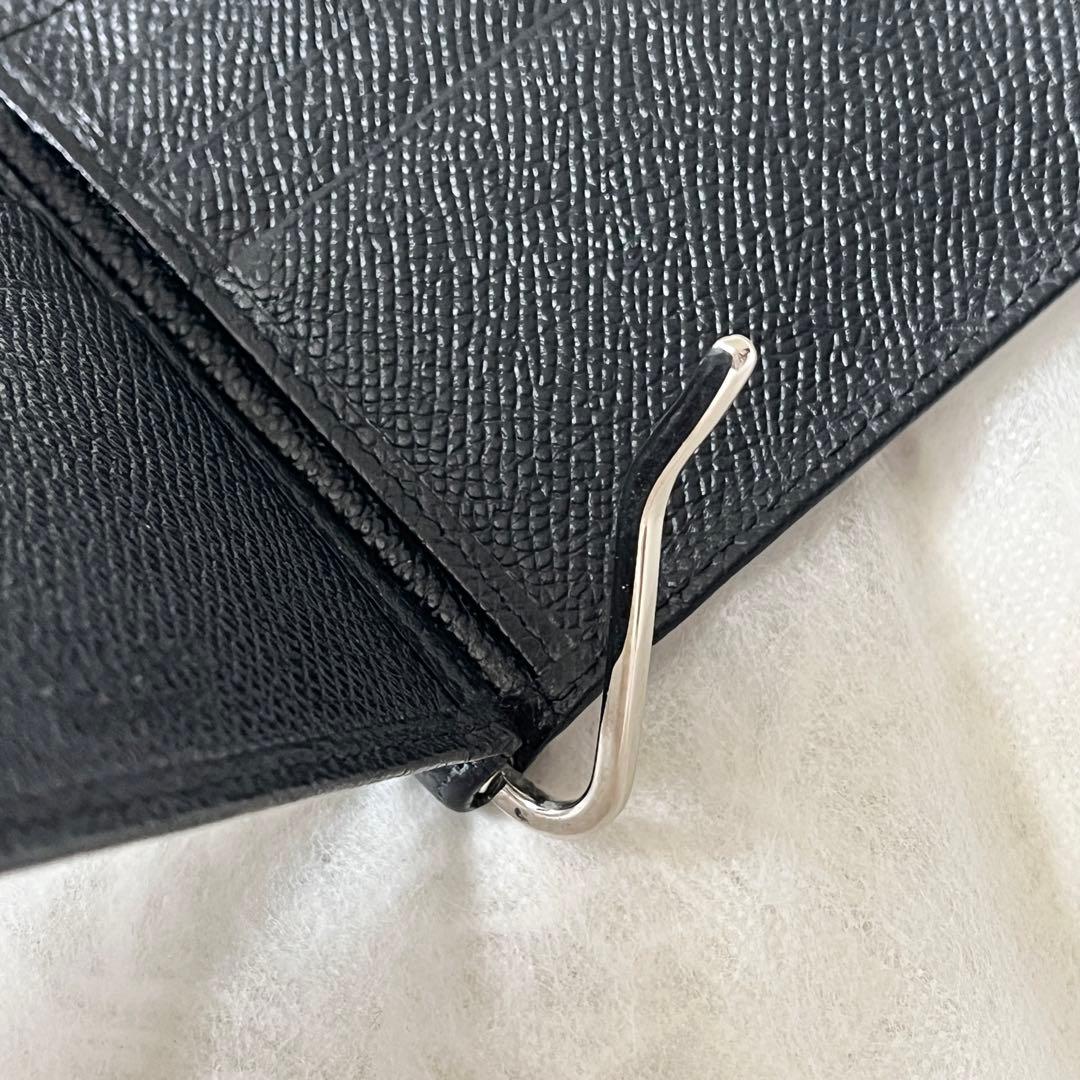 ブルガリ　マネークリップ　ブルガリマン　レザー　黒　サークルロゴ　メンズ　箱付き