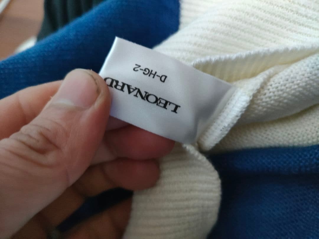 1 超美品　LEONARD　レオナール　ニット　セーター　麻100