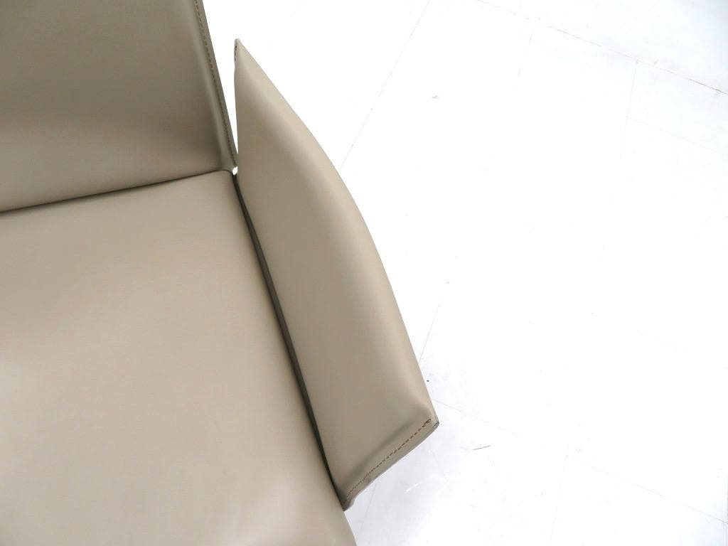 展示品　イタリア　ボンテンピ　総本革　レザー　チェア　モダン　高級