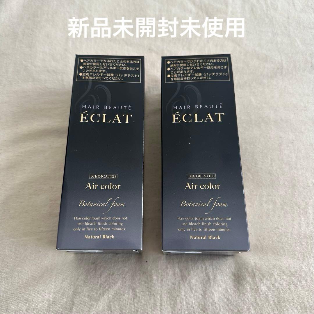 ヘアボーテエクラボタニカルエアカラーフォーム　ナチュラルブラック2個セット