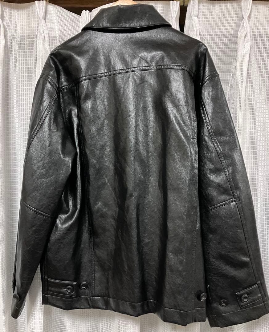 キャナルジーン　合皮ジャケット　合皮ブルゾン