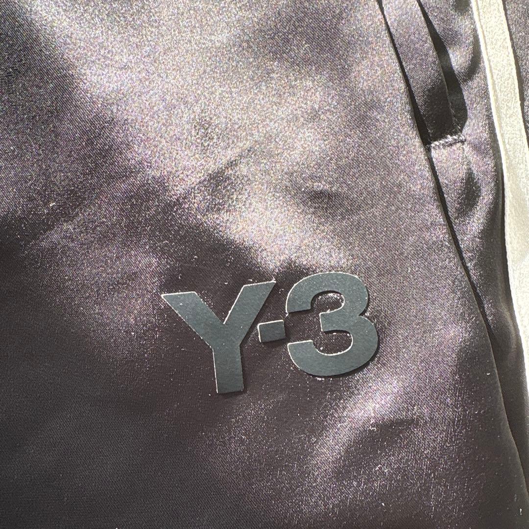 Y-3 黒 サイドストライプ トラックパンツ