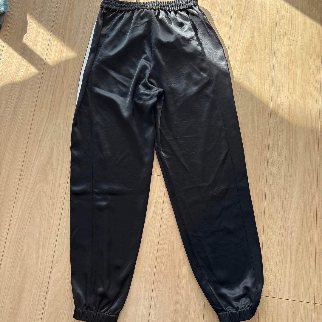 Y-3 黒 サイドストライプ トラックパンツ