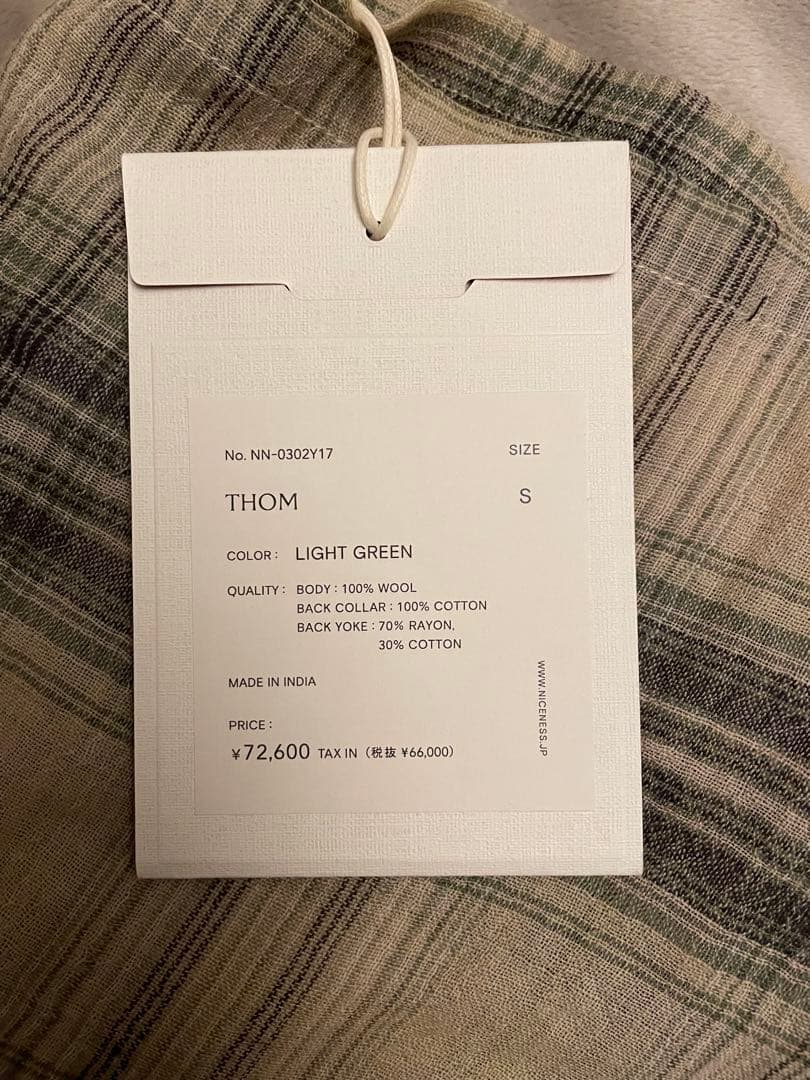 NICENESS THOM Sサイズ 26SS