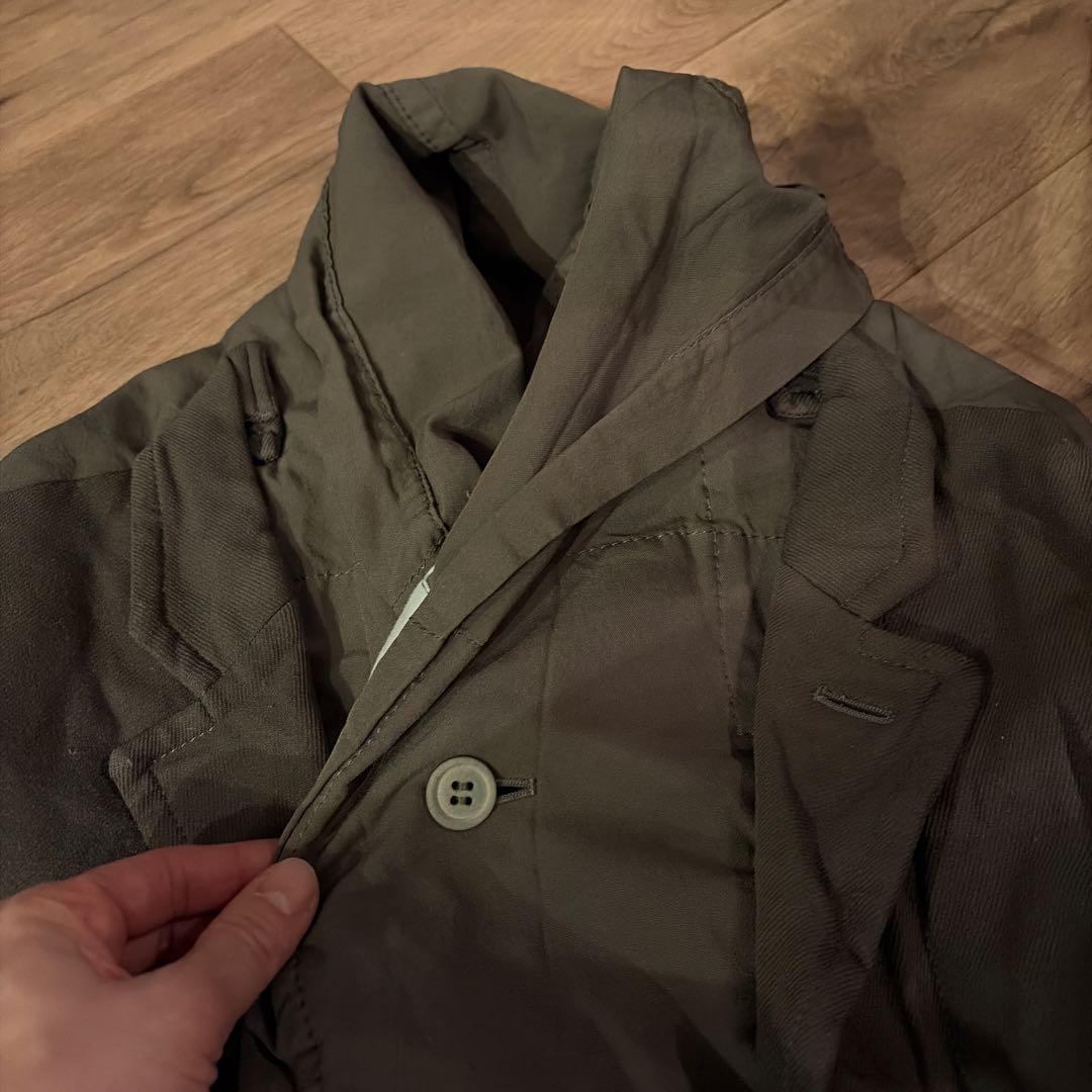 コムデギャルソン　縮絨　カーキ色　ジャケット