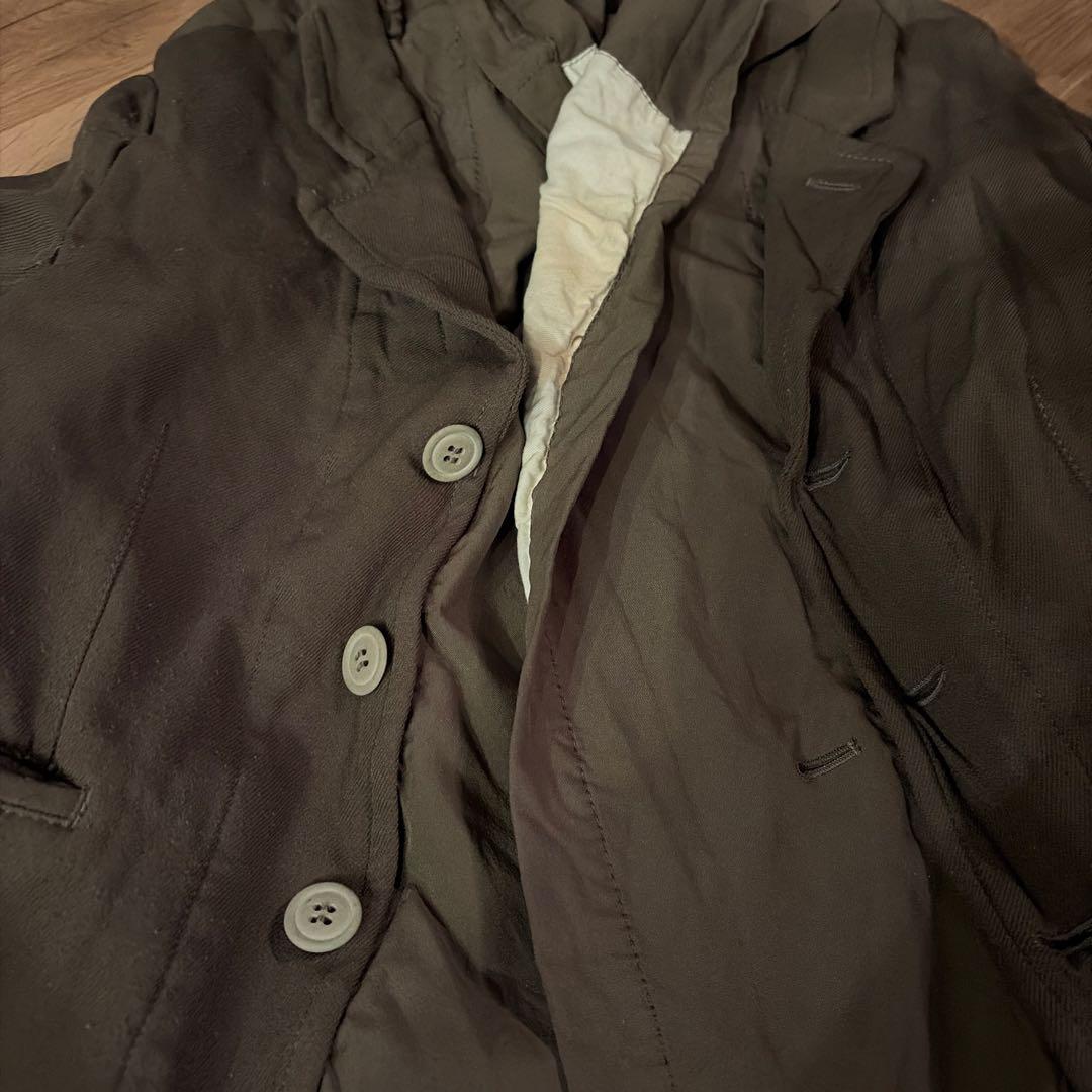 コムデギャルソン　縮絨　カーキ色　ジャケット