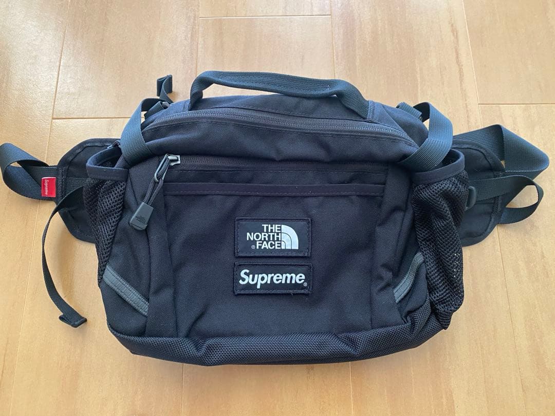 シュプリーム ノースフェイス ウエストバッグ 黒
