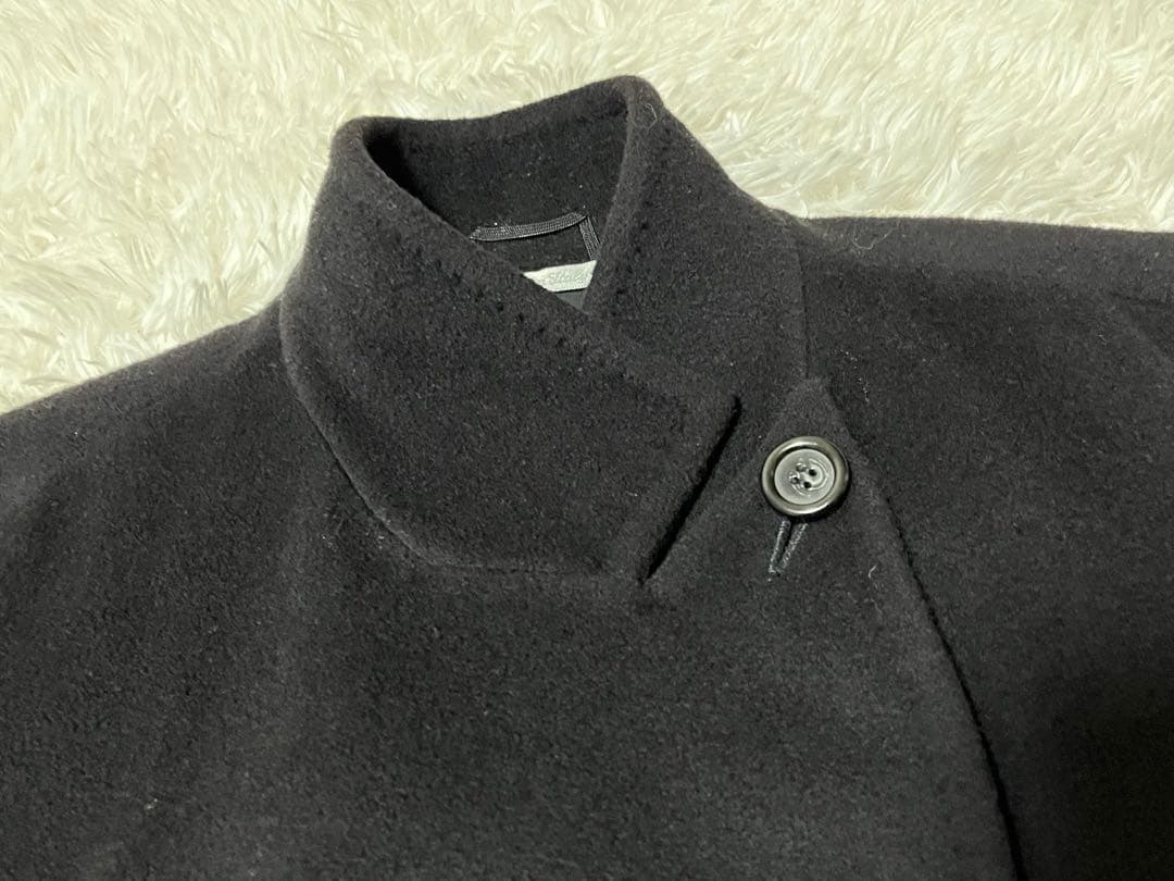 マックスマーラ コート 白タグ ウール カシミヤ オーバーサイズ 黒