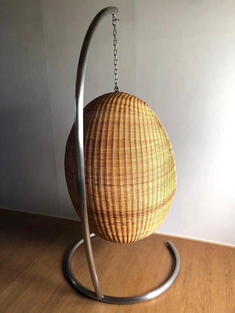 名作 ヤマカワラタン製 ナナディッツェル ハンギングエッグチェア 北欧 デザイン