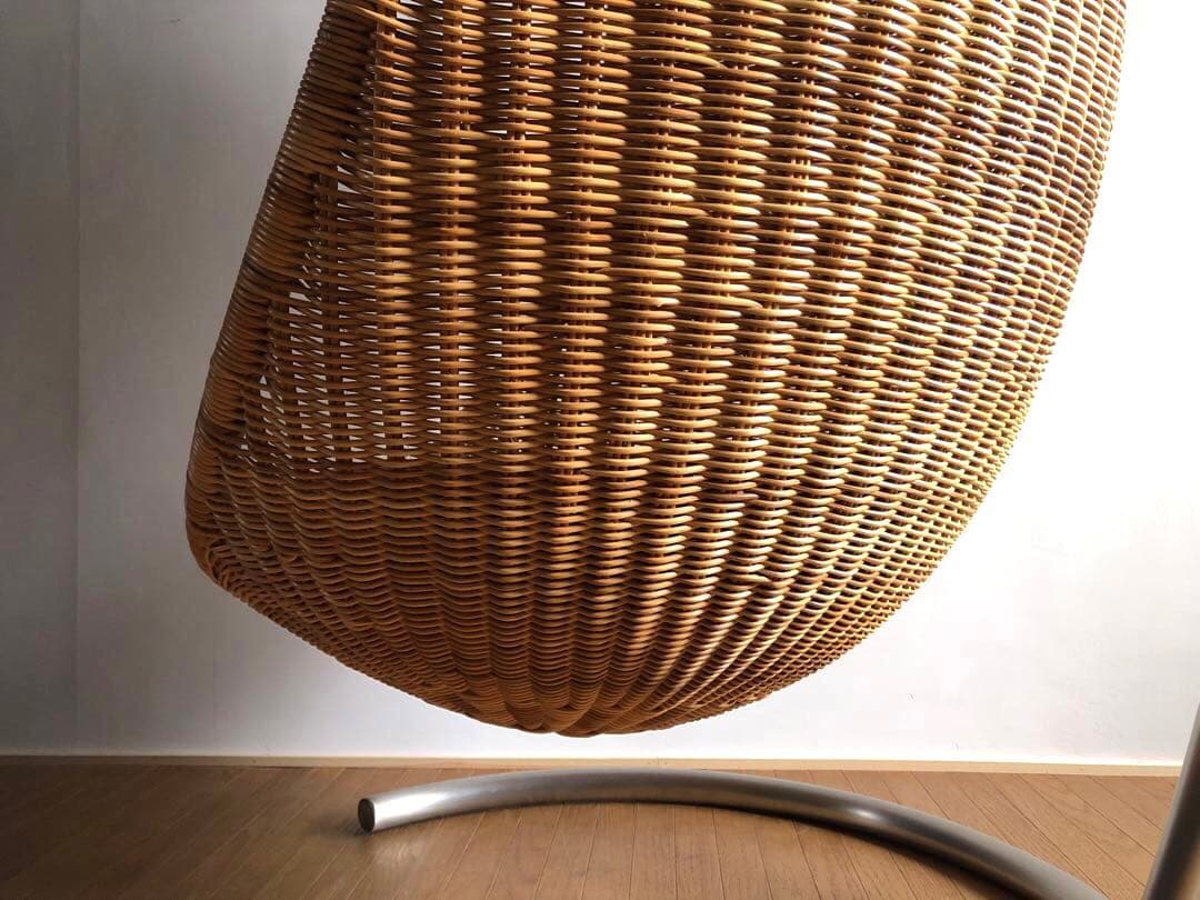 名作 ヤマカワラタン製 ナナディッツェル ハンギングエッグチェア 北欧 デザイン