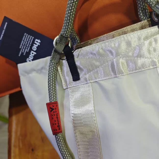 topologie トートバッグ ゴールド/ベージュ 両面使用可能