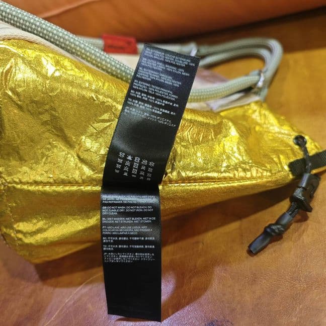 topologie トートバッグ ゴールド/ベージュ 両面使用可能