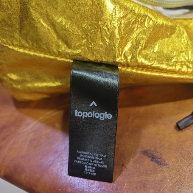 topologie トートバッグ ゴールド/ベージュ 両面使用可能