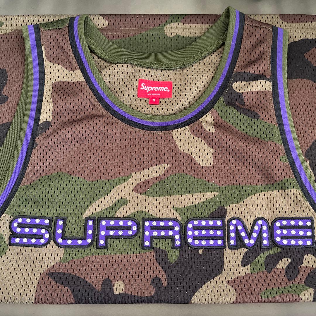 【美品】Supreme Rhinestone Basketball Jersey