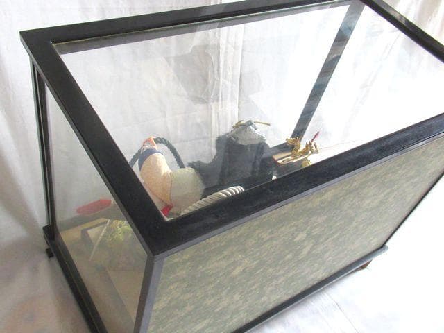 美品/お祝い人形/剛の暫/慶喜/五月人形/わらべ人形/節句/ガラスケース/中古