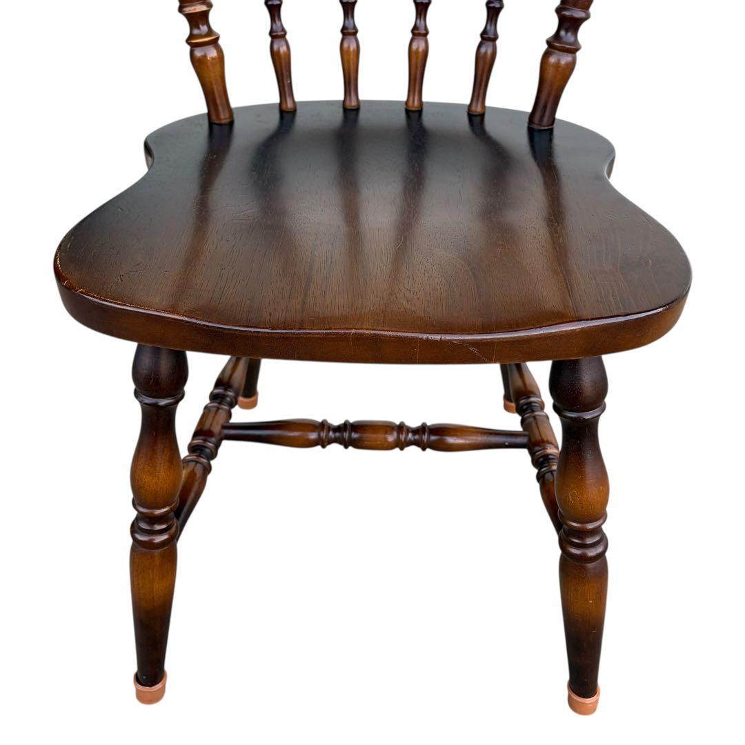 【美品】飛騨産業　ダイニングチェア ダークブラウン　アンティーク