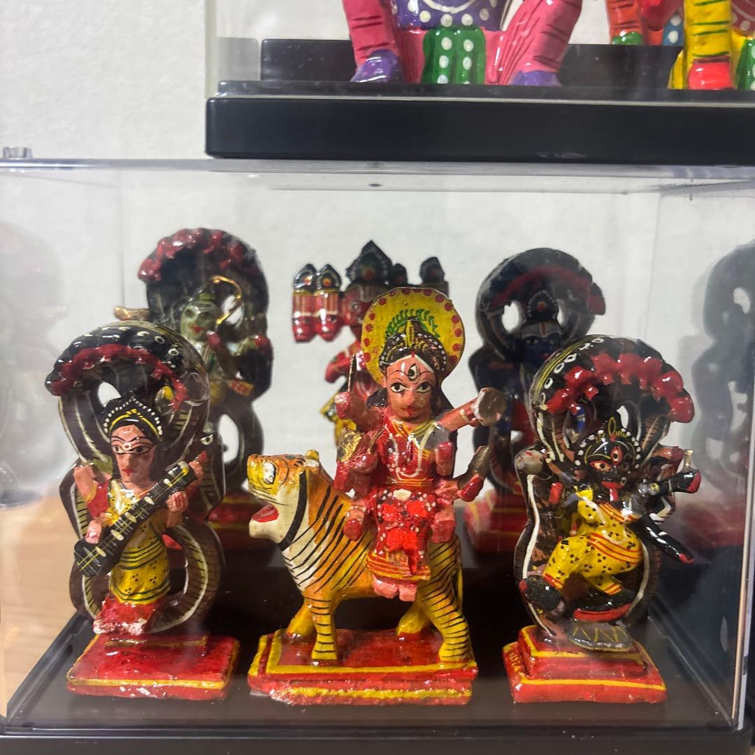 インド製 神様17体セット 開運 祈りの置物 スピリチュアル 守護神 ケース付き