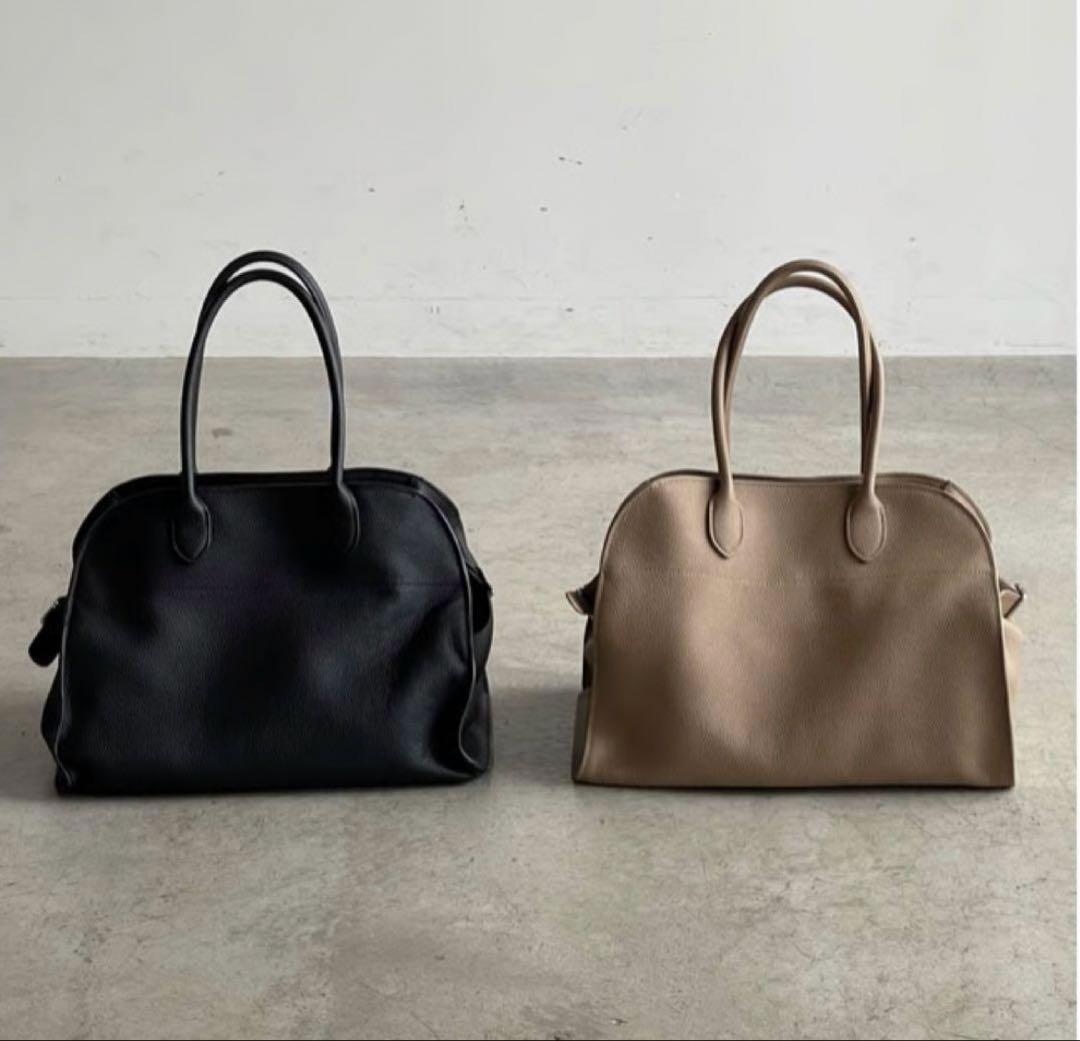 jistory レザーボストンバッグ ベージュ