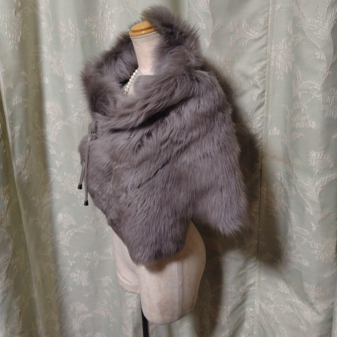 ムートンマフラー✩ショール✩ムートン✩柔らか✩ラムレザー✩留め具はコードです