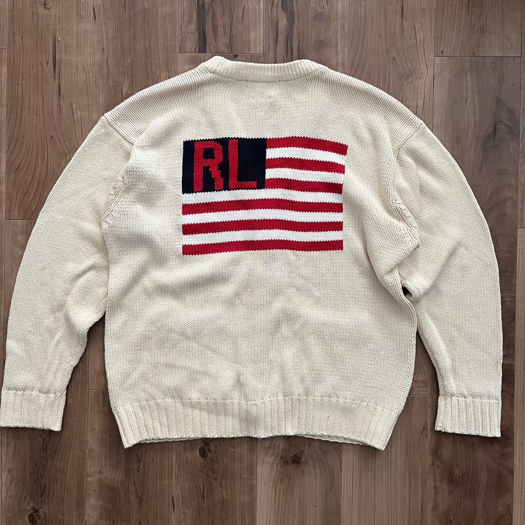 Polo Ralph Lauren RLロゴ星条旗 カーディガン