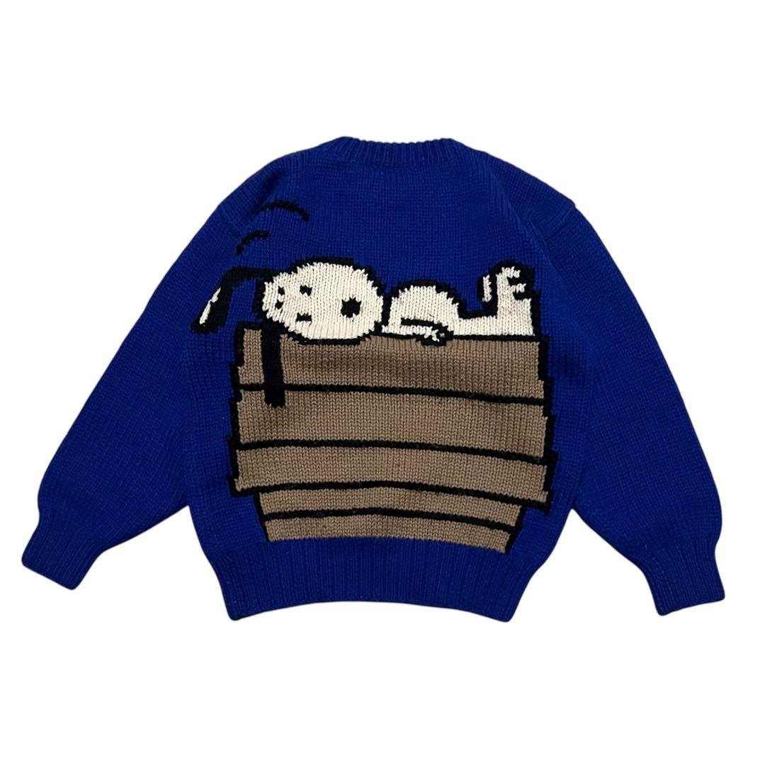 SCAULZ スヌーピー ニットセーター 両面 青 Vintage 古着