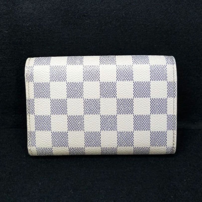 専用ルイヴィトン アズール ポルトフォイユ アレクサンドラ 三つ折り財布 ダミエ