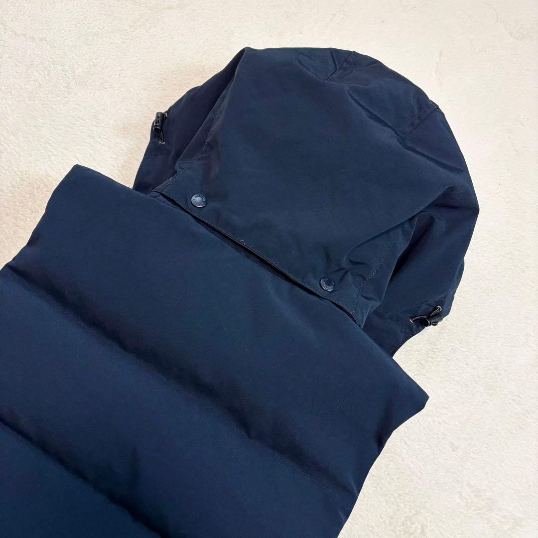 未使用級 DANTON ダントン ダウンベスト ジレ ロゴワッペン ネイビー L