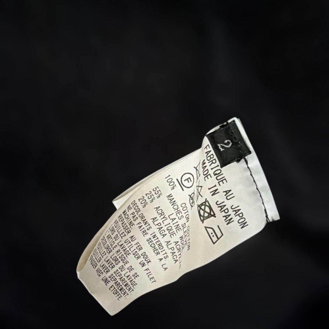 y's ワイズ　ニットドッキングロングフーディ 黒 2