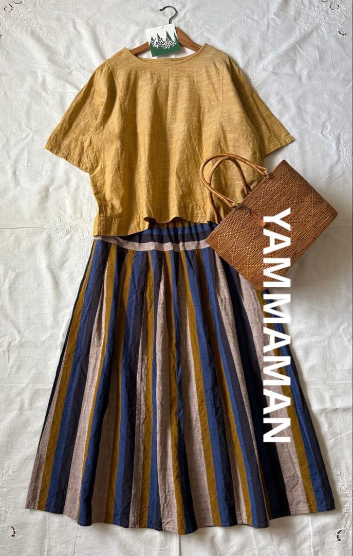 【極美品】YAMMAMAN ヤンマ産業　会津木綿Tシャツ