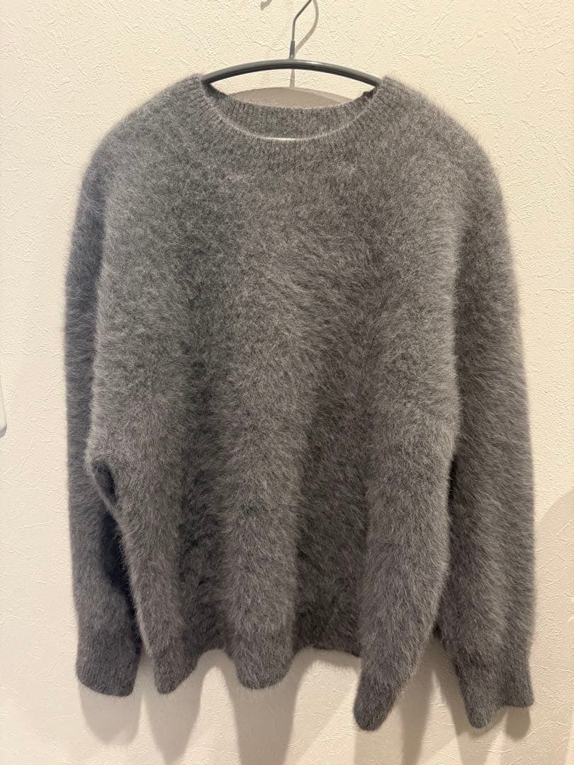 【美品】Whim Gazetteファークルーネックプルオーバー　グレー