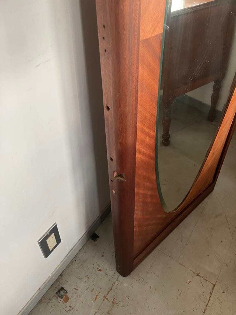 フランス アンティーク ミラー　無垢材　1920年代