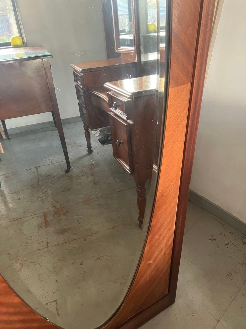 フランス アンティーク ミラー　無垢材　1920年代