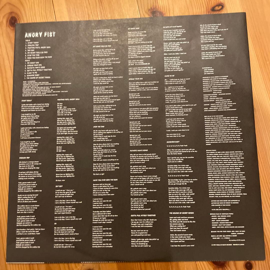 HI-STANDARD ANGRY FIST 限定レコード　当時フライヤー付き