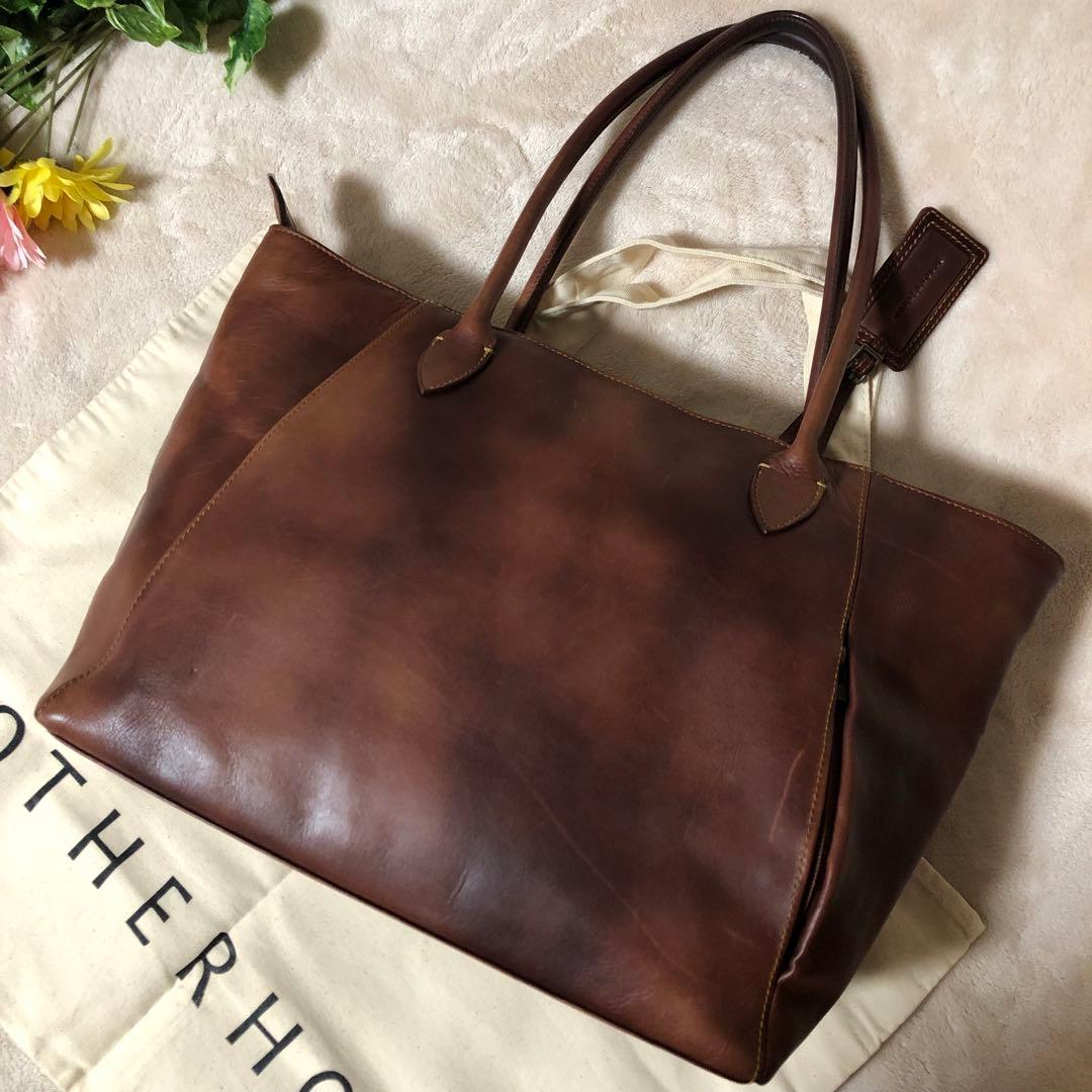 ★Tak Su★マザーハウス　トートバッグ　アンティーク　レザー　A4