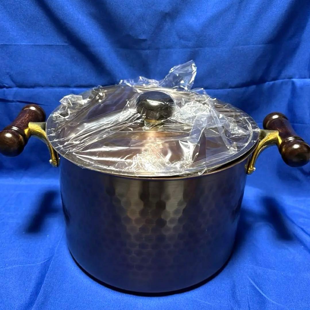 【新品】22cm 銅製 深型 両手鍋 新光金属 COPPER100