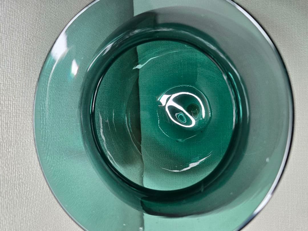 大型 カメイガラス 壺 貯金箱 金魚鉢 ウキ 硝子 浮きアンティーク グリーン