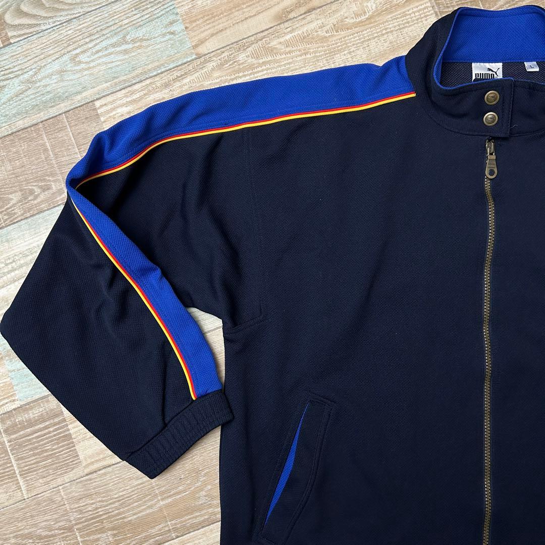 PUMA プーマ ジャージ セットアップ トラックジャケット レトロ L 紺