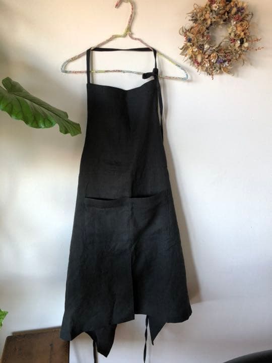 リネン エプロン 麻100 ⭐︎