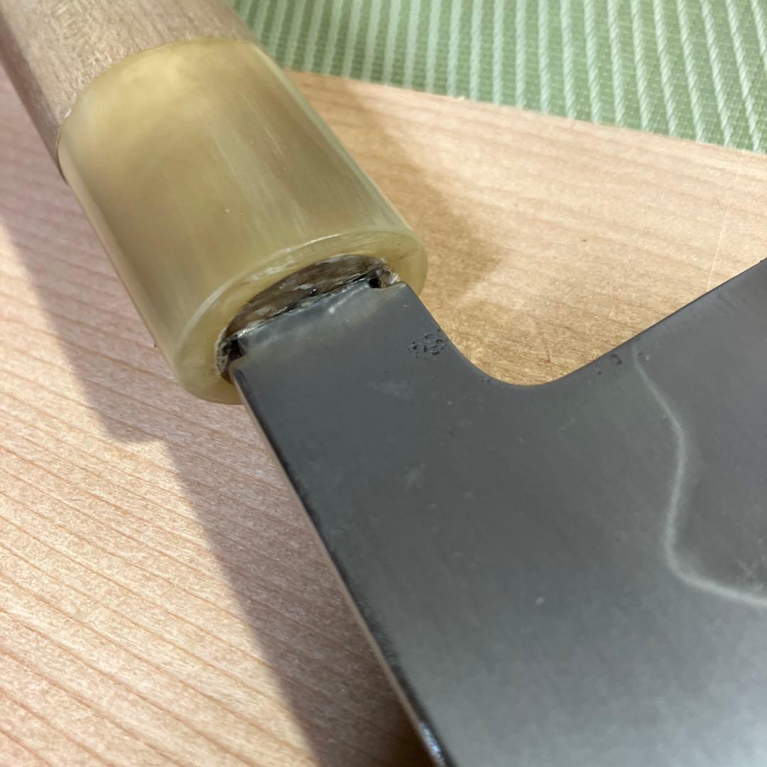 京都有次　本焼薄刃包丁　修理品　天然砥石で研ぎ済み