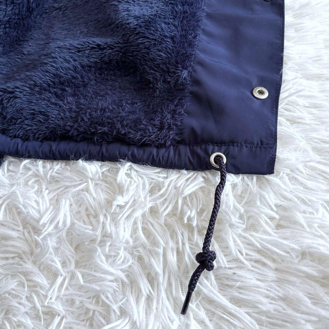 美品 ポークチョップ コーチジャケット 裏ボア ネイビー L