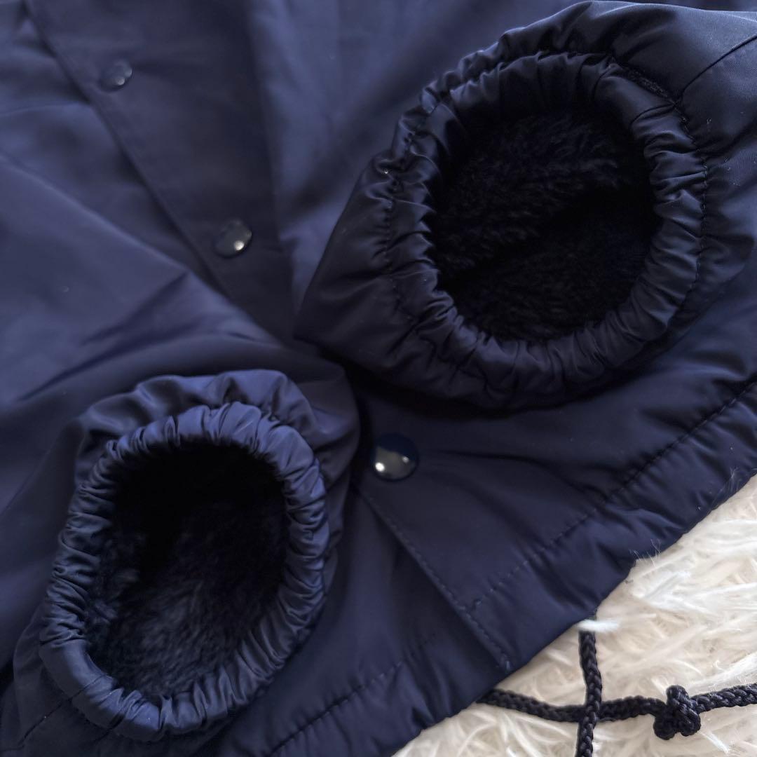 美品 ポークチョップ コーチジャケット 裏ボア ネイビー L