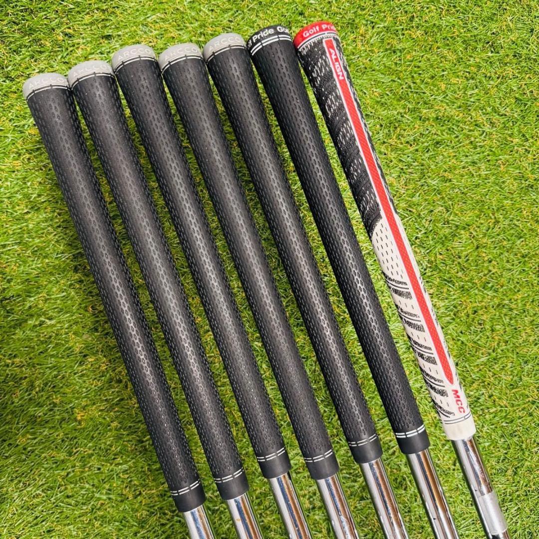 【良品】初心者推奨 ピン G710 黒ドット メンズアイアンセット 7本 S