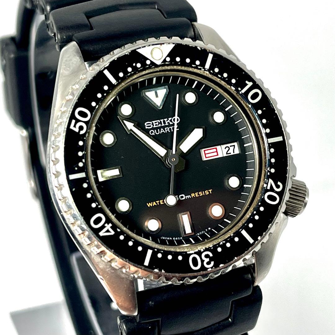 【稼働品】セイコー ダイバーズウォッチ 腕時計 デイデイト 6458-6000