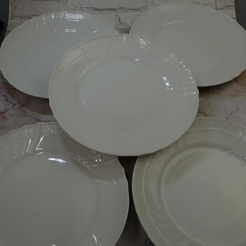 RU-6198 ベッキオホワイト　リチャードジノリ 19.5㎝　プレート 5枚