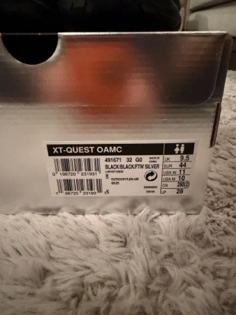 Salomon XT-QUEST OAMC ブラック 9.5 28cm