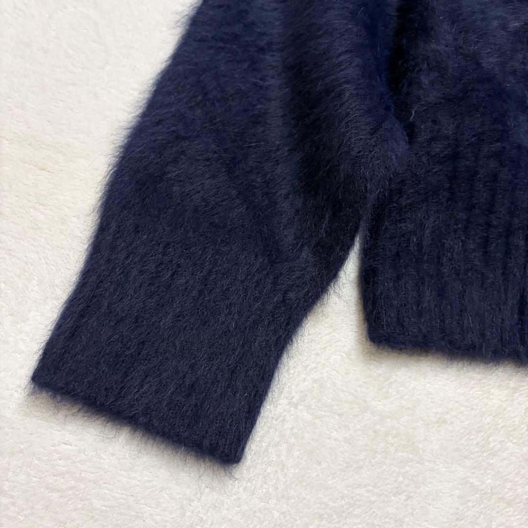 BEATRICE ベアトリス フォックスカシミヤニット Ｖネック ネイビー M