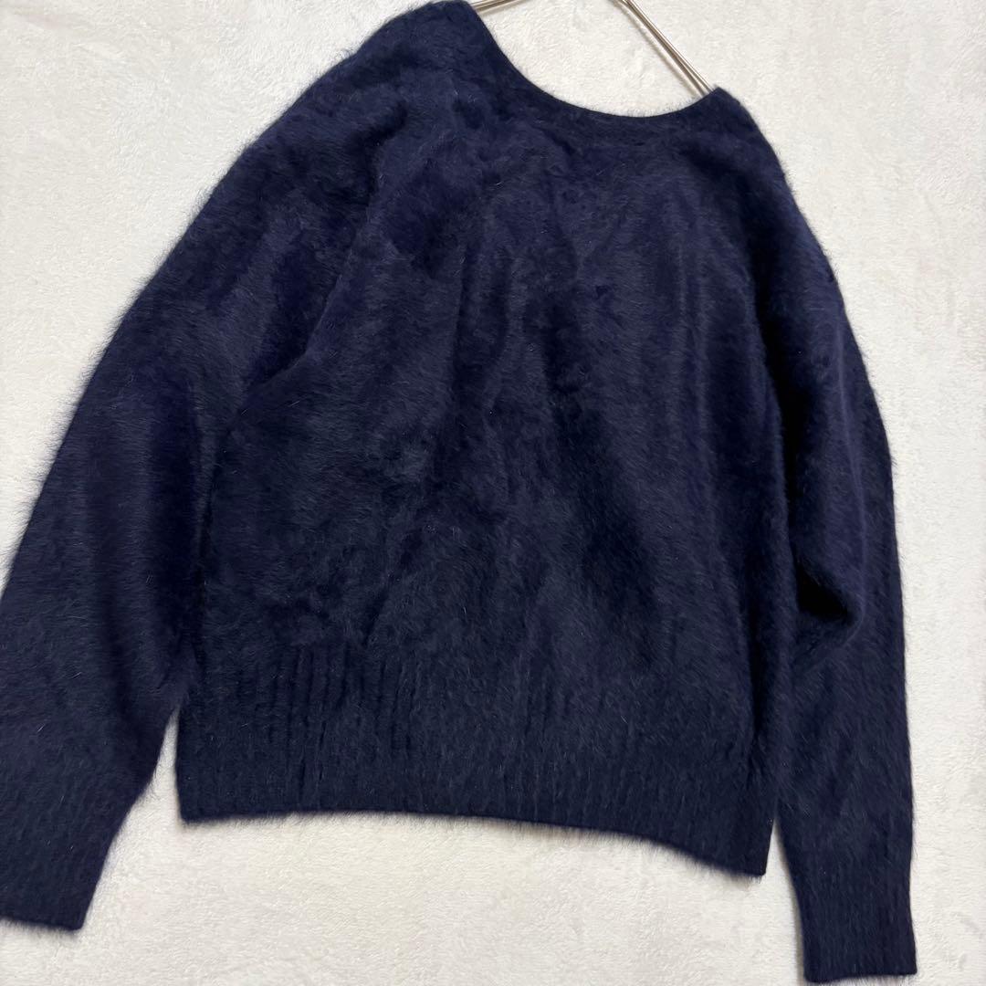 BEATRICE ベアトリス フォックスカシミヤニット Ｖネック ネイビー M