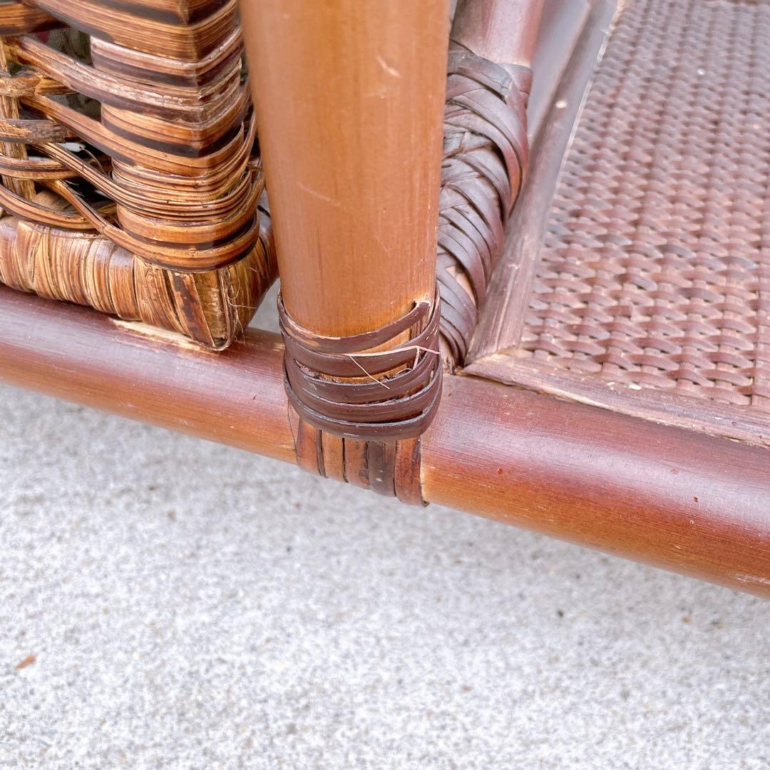 籐 ラタンハンガーラック 籐家具 アンティーク家具 キャスター付 昭和レトロ