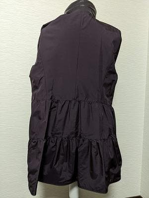 153　新品未使用タグ付　超軽量　鹿革　リアルレザー　フリル　ロングコート